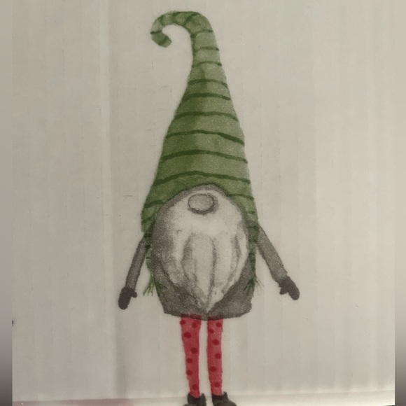 Rae Dunn Christmas Gnome Shower Curtain Liner - Picture 2 of 4